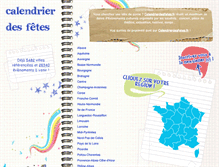 Tablet Screenshot of calendrierdesfetes.fr